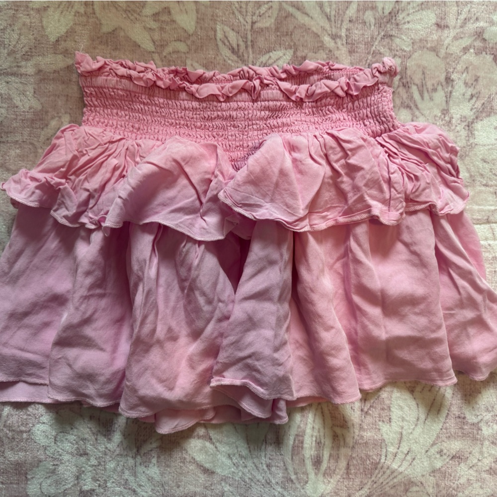 Katie J NYC Pink Ruffled skirt size xl